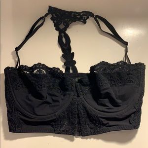 Black lace free people bra